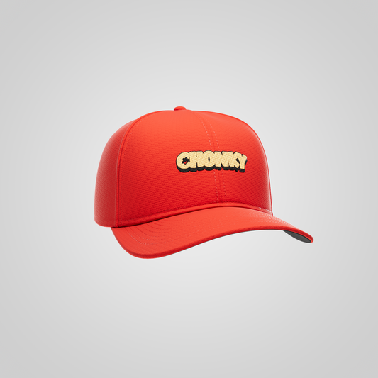 Chonky Textured Mesh Hat Red