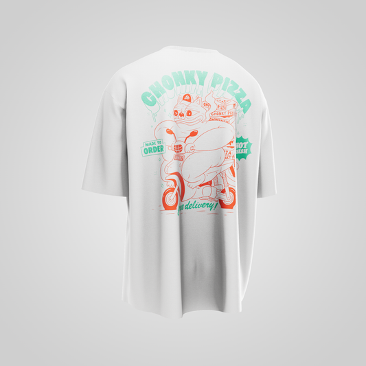 Chonky Pizza T-Shirt White