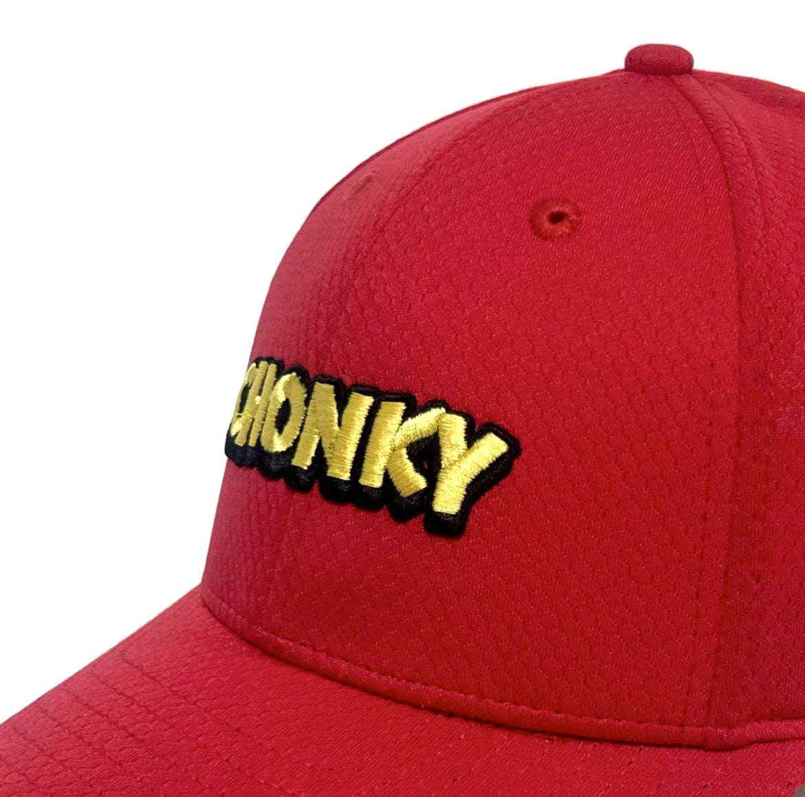 Chonky Textured Mesh Hat Red